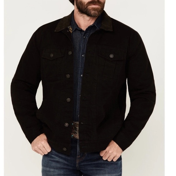 Cody James Men’s Ozark Memphis Washed Rancher Jacket Black Sz XL Western Fleece - Picture 1 of 9